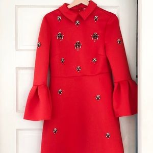 ASOS Scuba Embellished A-Line Mini Dress